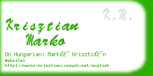 krisztian marko business card